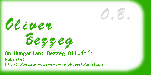 oliver bezzeg business card